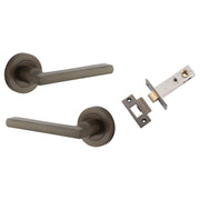 Baltimore Lever Round Rose Passage Kit Signature Brass