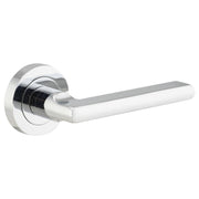 Baltimore Lever on Round Rose, Chrome