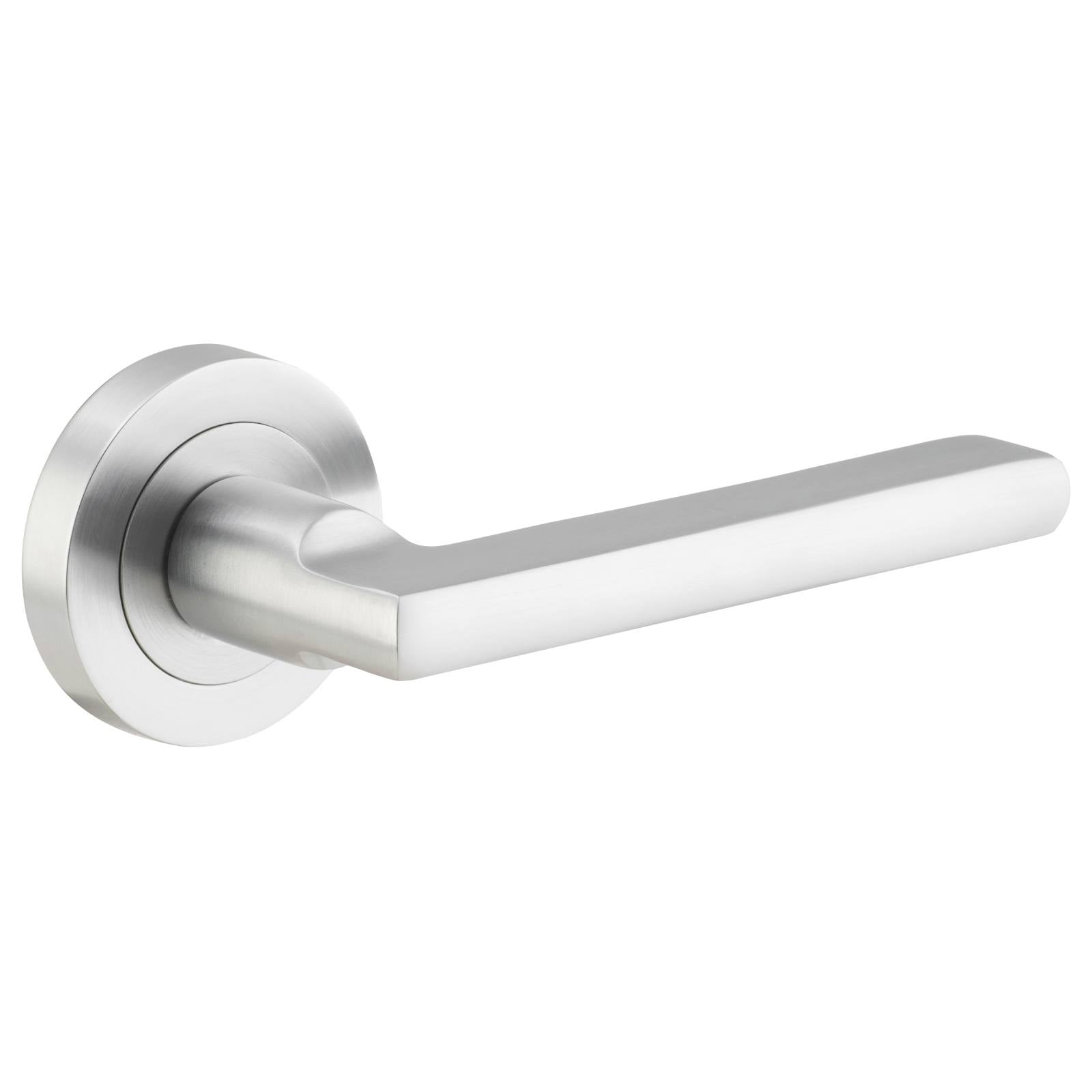 Baltimore Lever on Round Rose Brushed Chrome