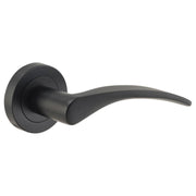 Oxford Lever on Round Rose, Matte Black