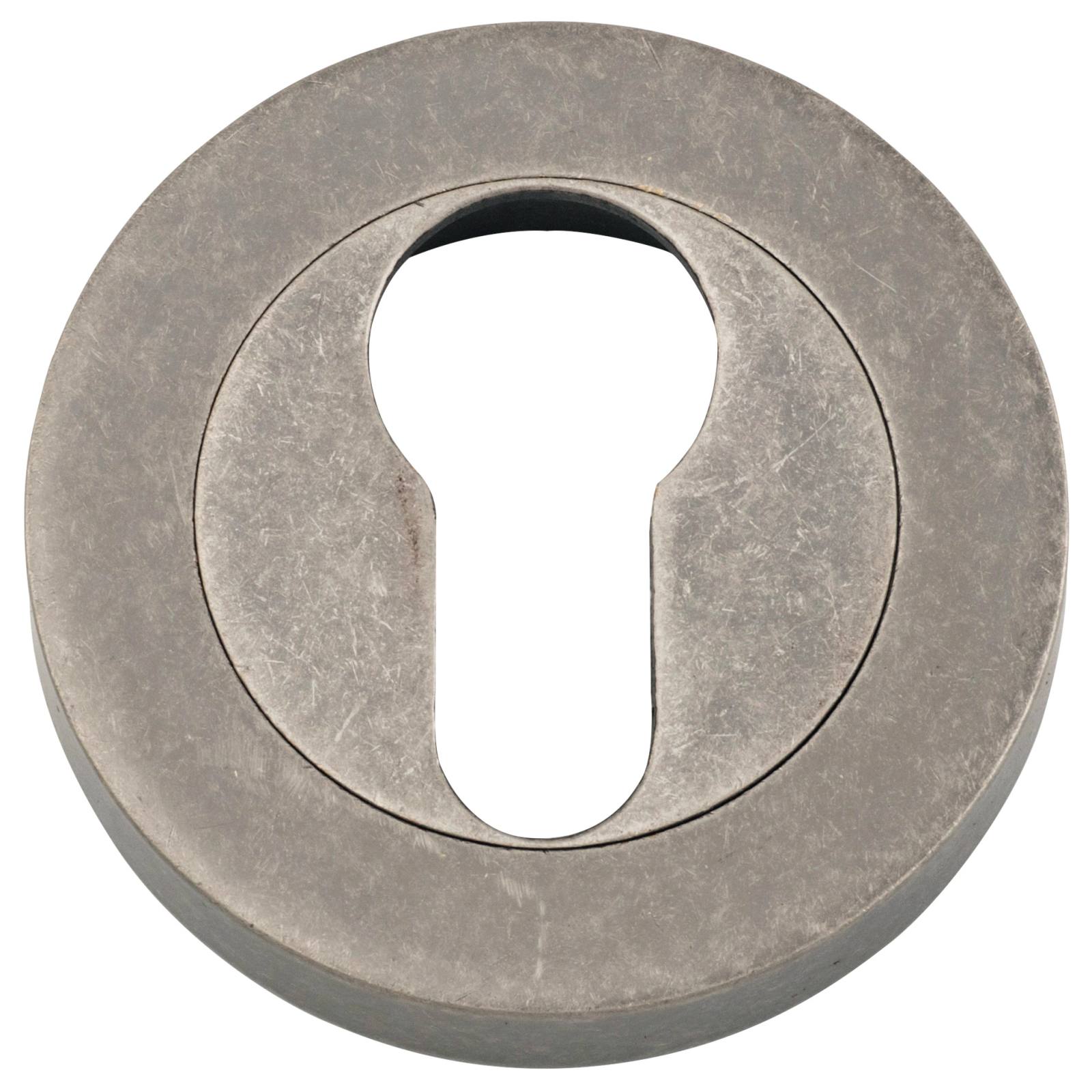 52mm Concealed Euro Escutcheon (PR), Distressed Nickel