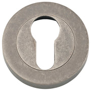 52mm Concealed Euro Escutcheon (PR), Distressed Nickel