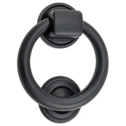 10cm Ring Door Knocker, Matte Black