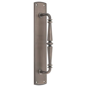 Sarlat Door Pull Handle on Backplate, Signature Brass