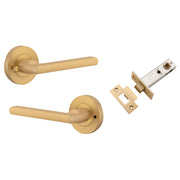 Baltimore Lever Round Rose (Inbuilt Privacy) Brushed Brass