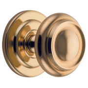 Sarlat Centre Door Knob, Polished Brass