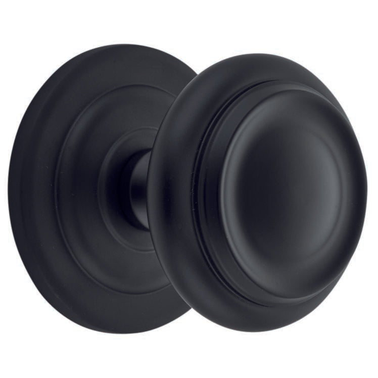 Sarlat Centre Door Knob, Matte Black