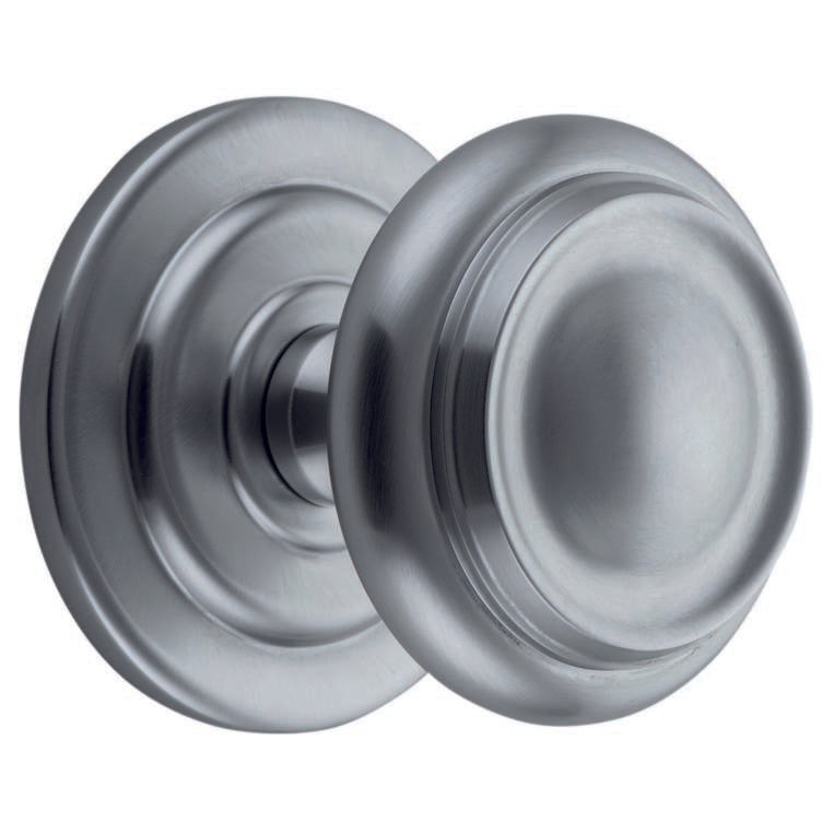 Sarlat Centre Door Knob, Brushed Chrome