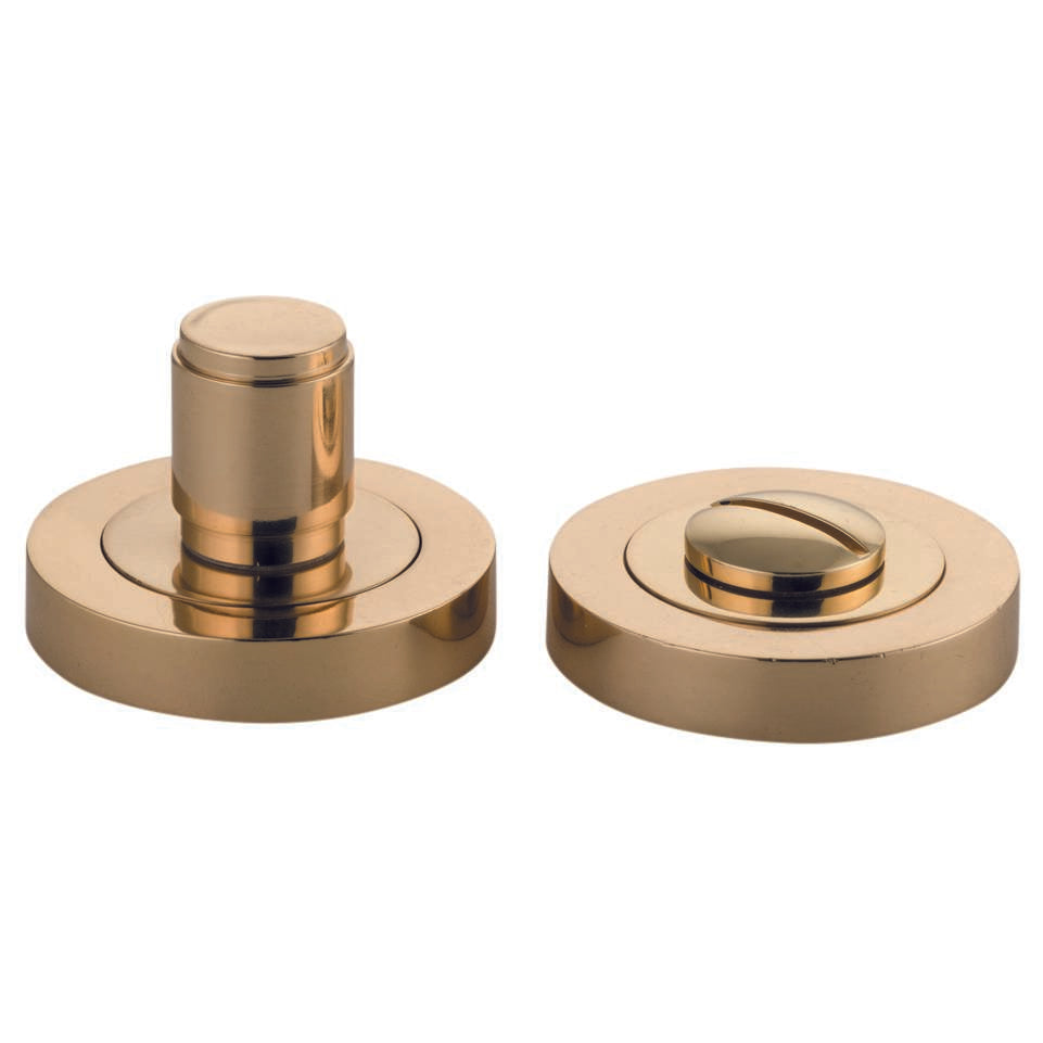 Berlin Privacy Turn Polished Brass Round