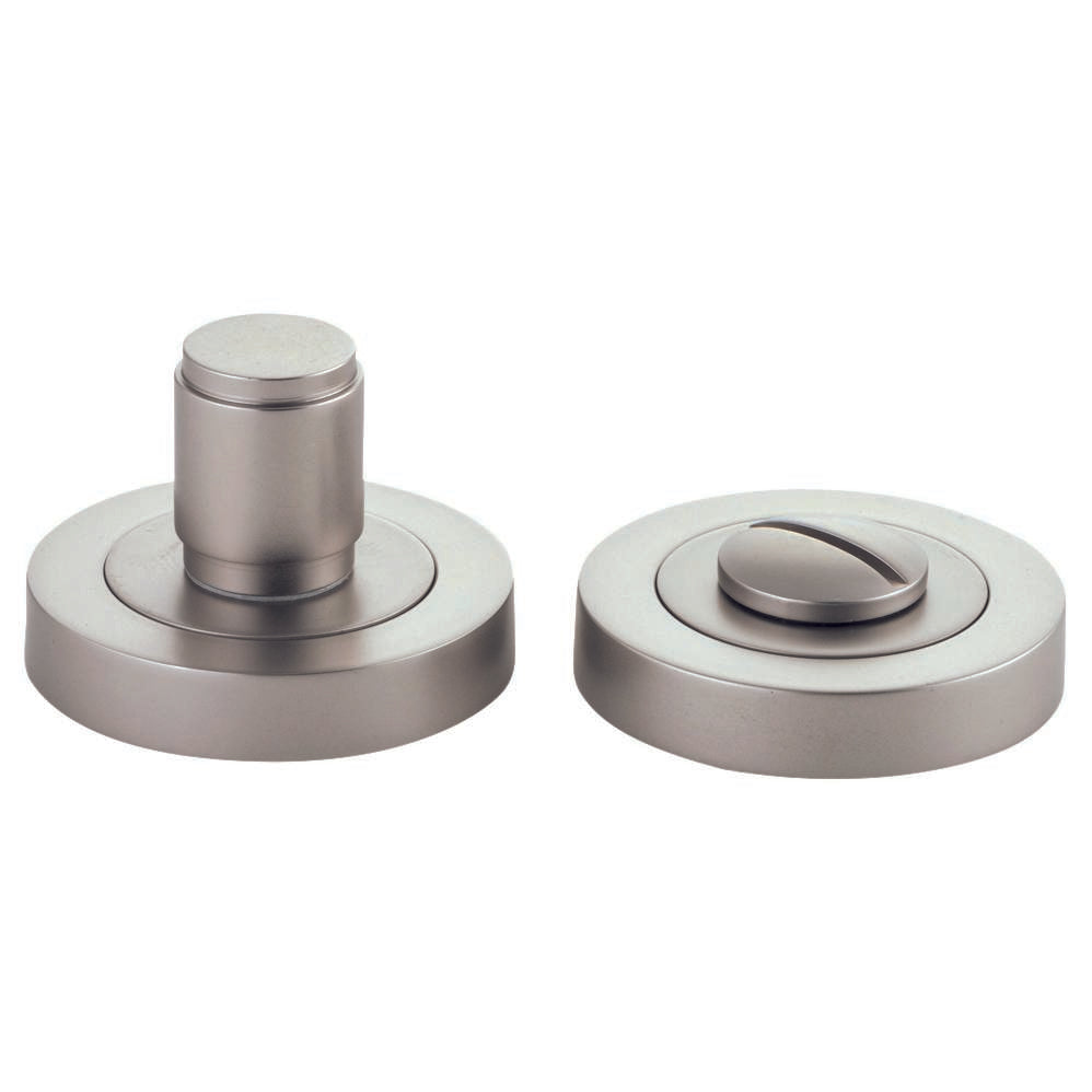 Berlin Privacy Turn Satin Nickel Round