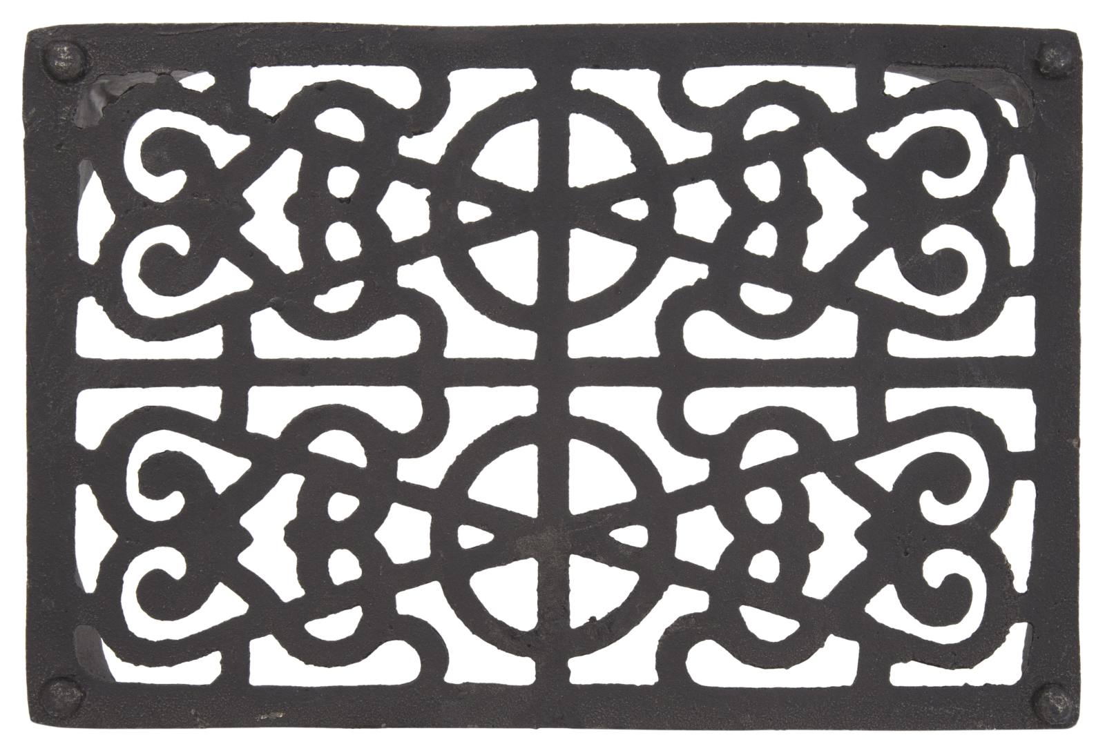 Cast Iron Double Brick Vent, Black