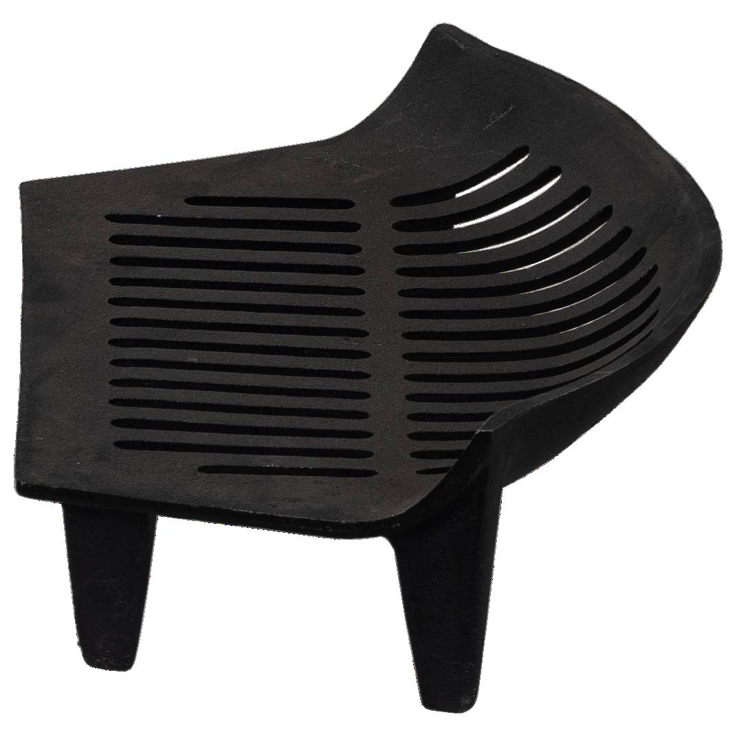 Hob 43cm x 25cmCurved  Cast Iron Grate, Black