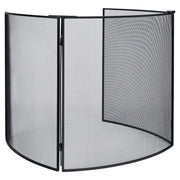 Large Wall Mounted Mesh Firescreen, Black