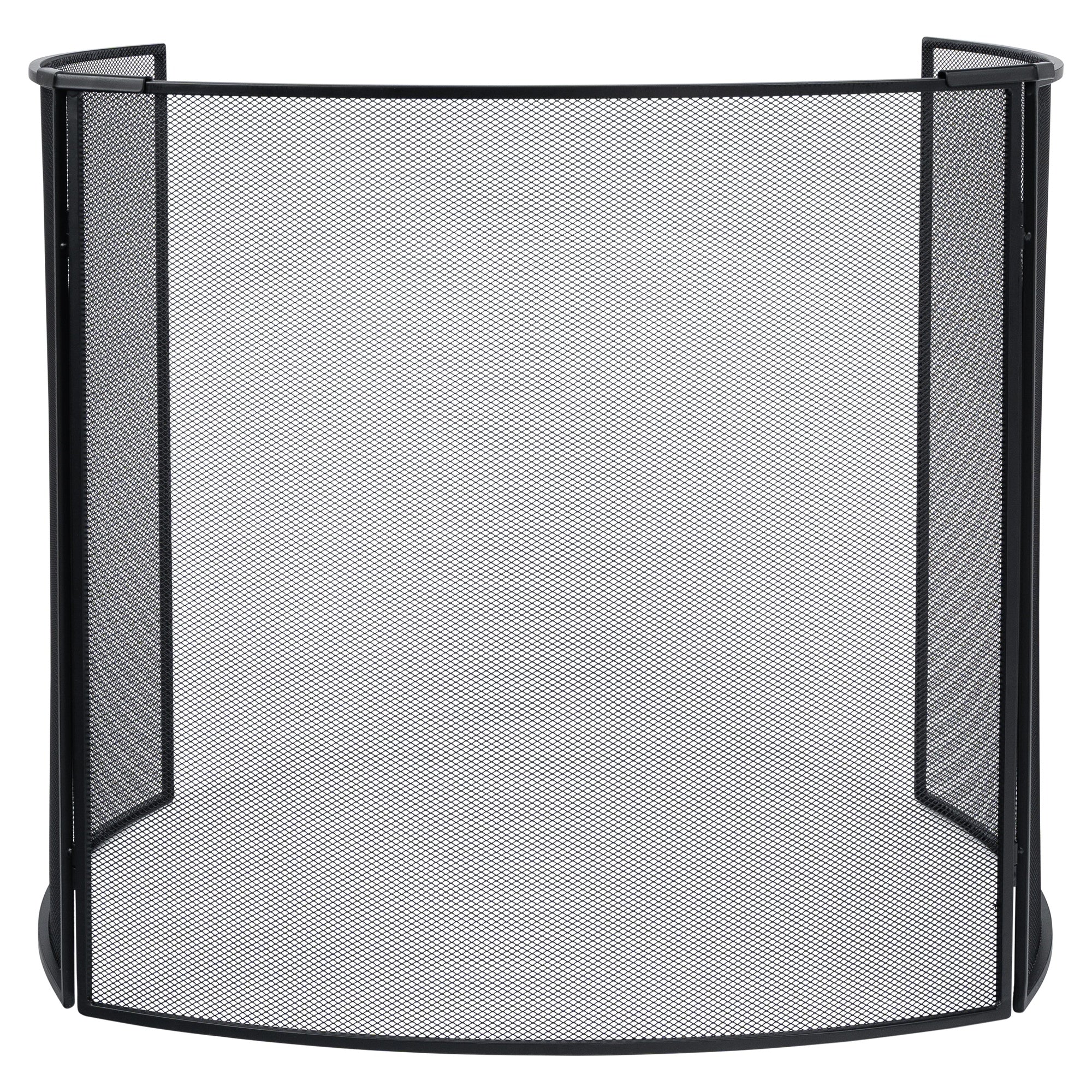 Large Wall Mounted Mesh Firescreen, Black