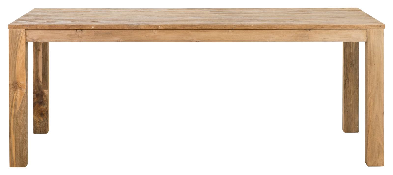 Darma Recycled Teak 200cm Dining Table Natural & Rustic