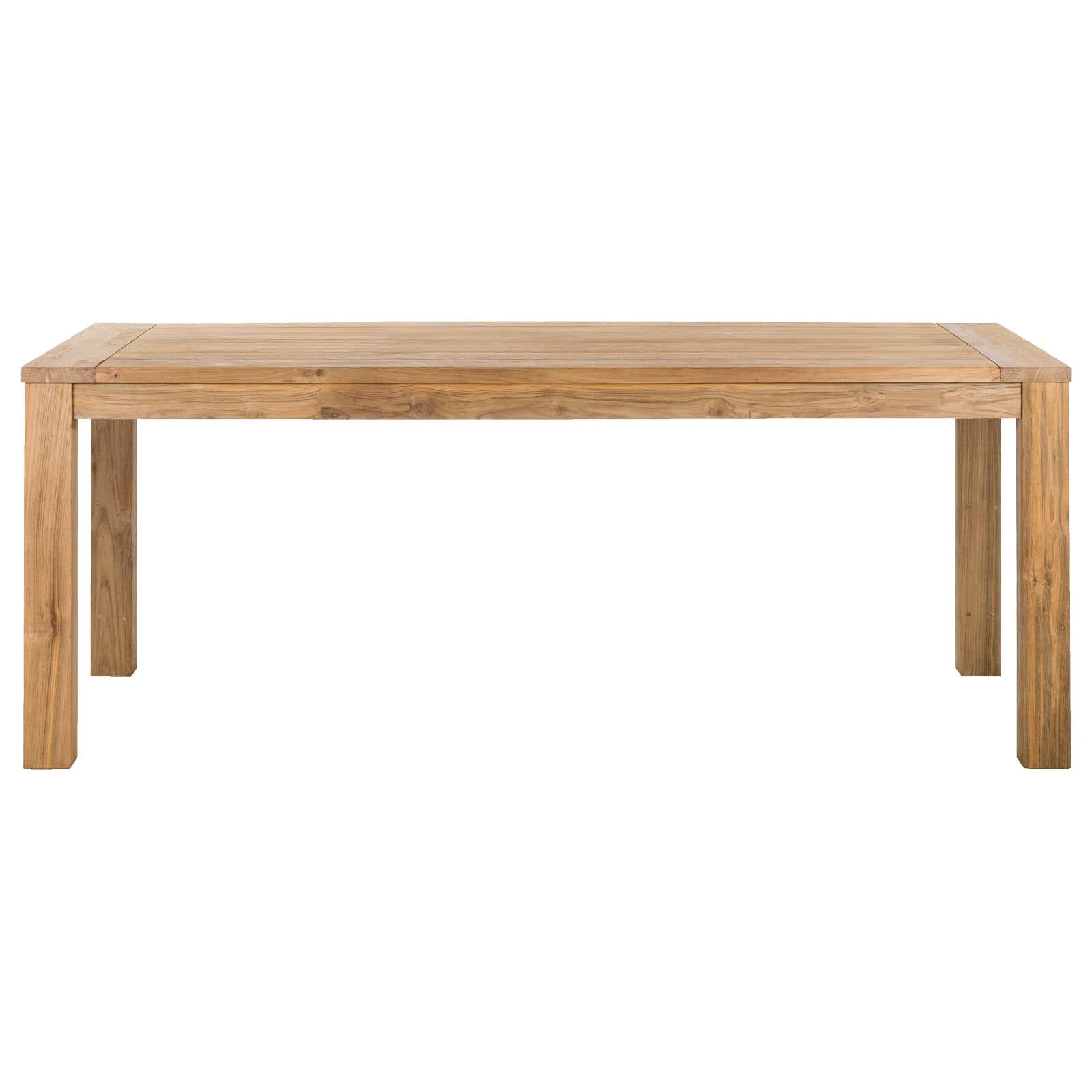 Darma 200cm Reclaimed Teak Exterior Dining Table, Natural