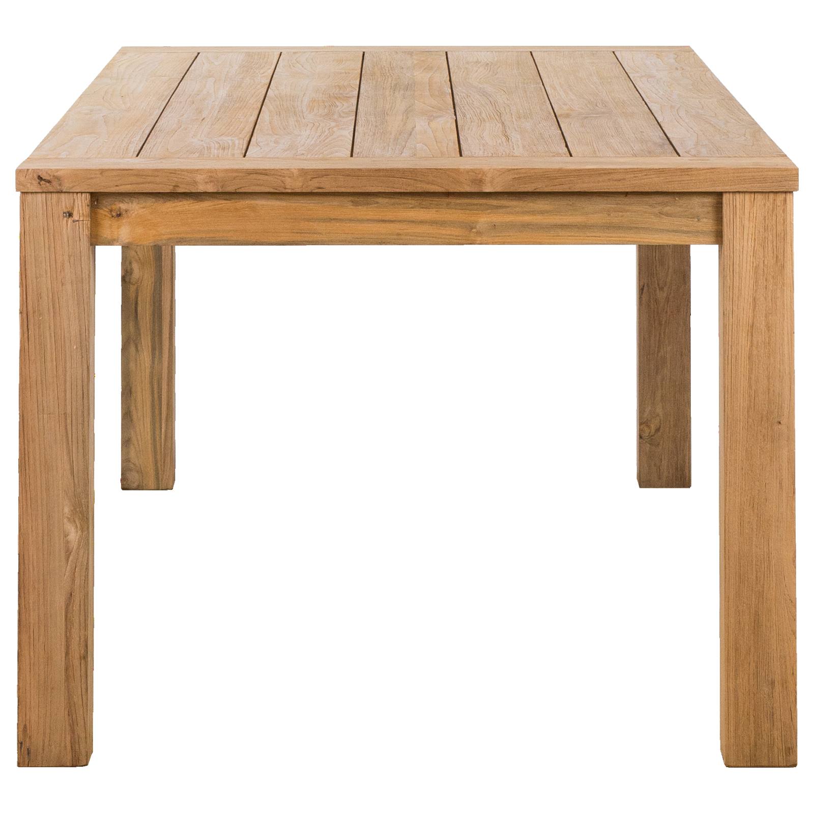 Darma 200cm Reclaimed Teak Exterior Dining Table, Natural
