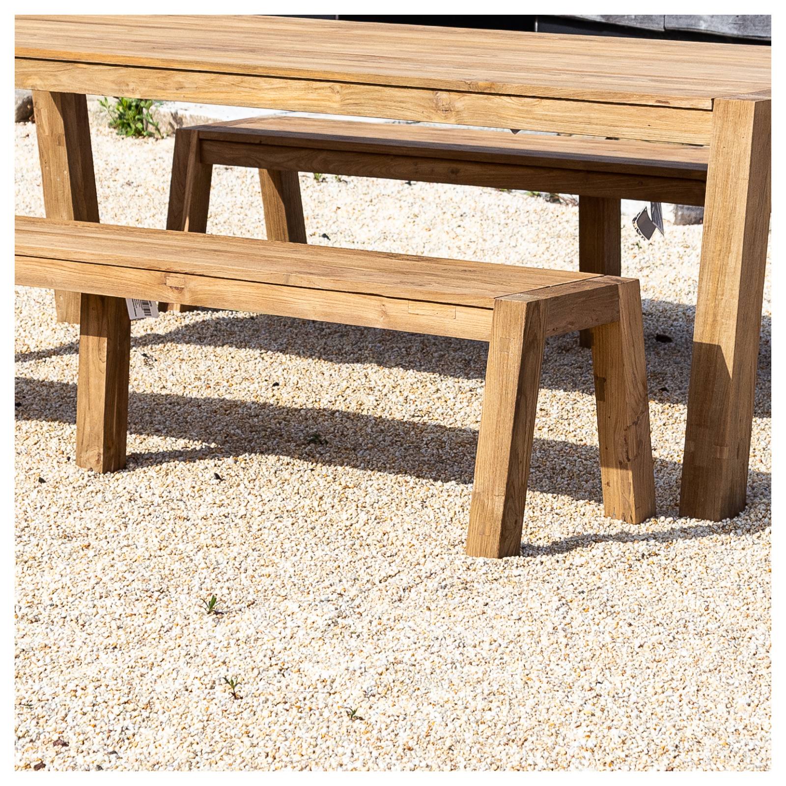 Batari 220cm Reclaimed Teak Bench, Natural