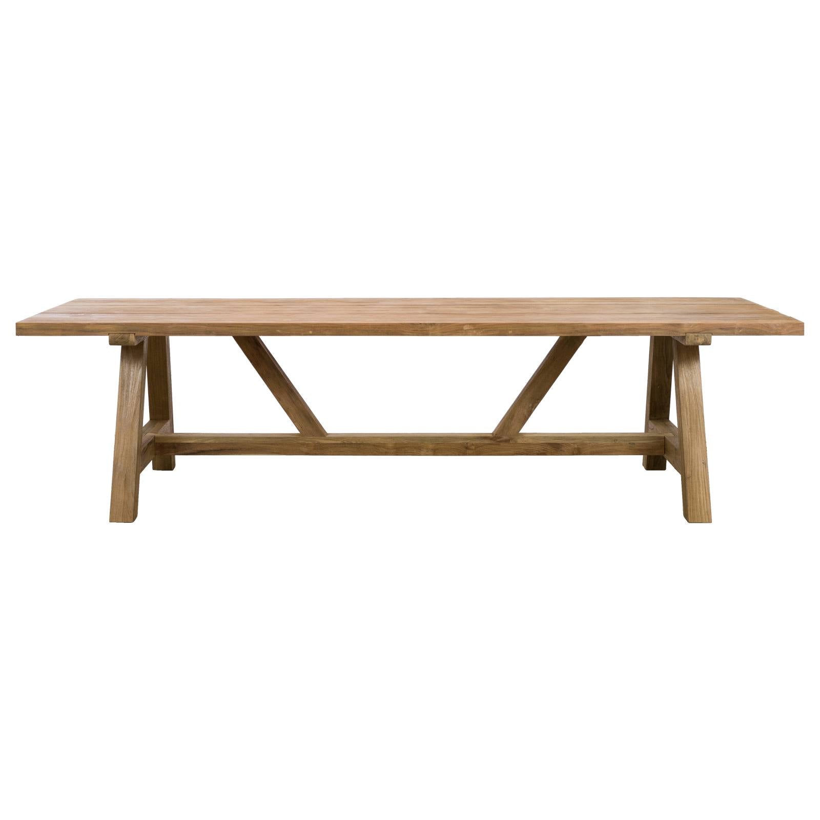 Navan 300cm Reclaimed Teak Dining Table Natural Teak