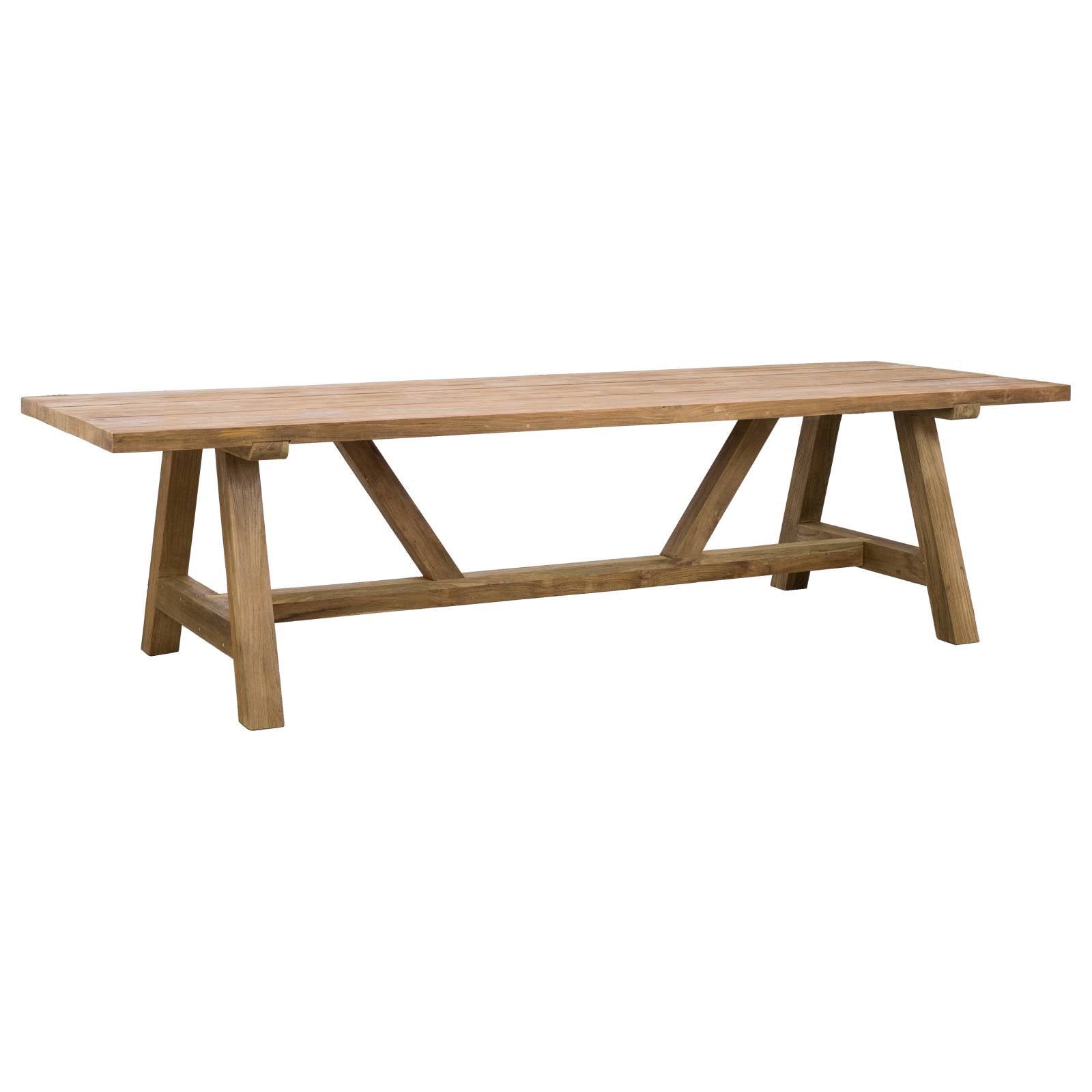 Navan 300cm Reclaimed Teak Dining Table Natural Teak