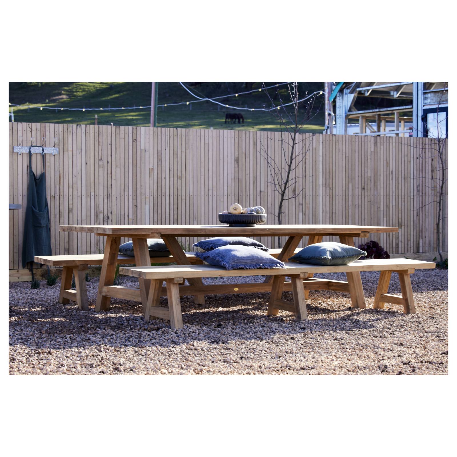 Navan 300cm Reclaimed Teak Dining Table Natural Teak