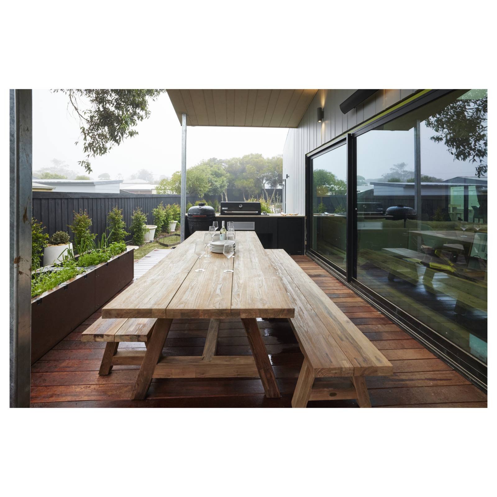 Navan 300cm Reclaimed Teak Dining Table Natural Teak