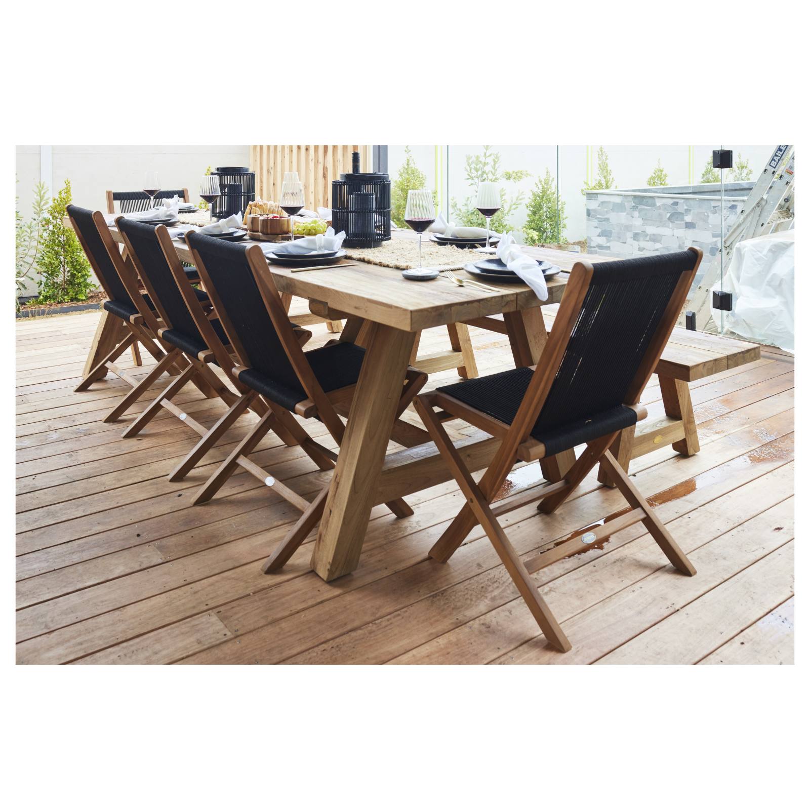 Navan 300cm Reclaimed Teak Dining Table Natural Teak