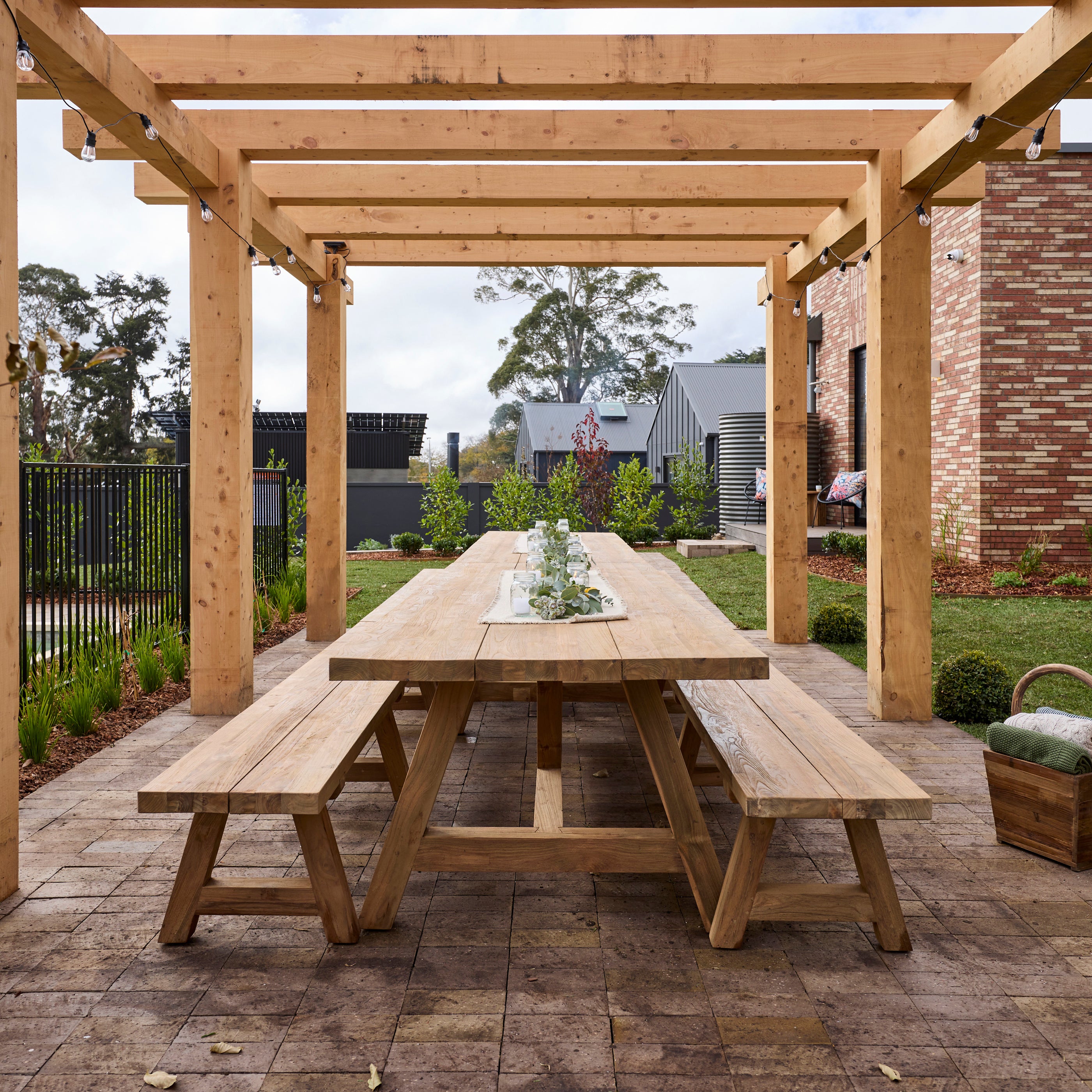 Navan 300cm Reclaimed Teak Dining Table Natural Teak