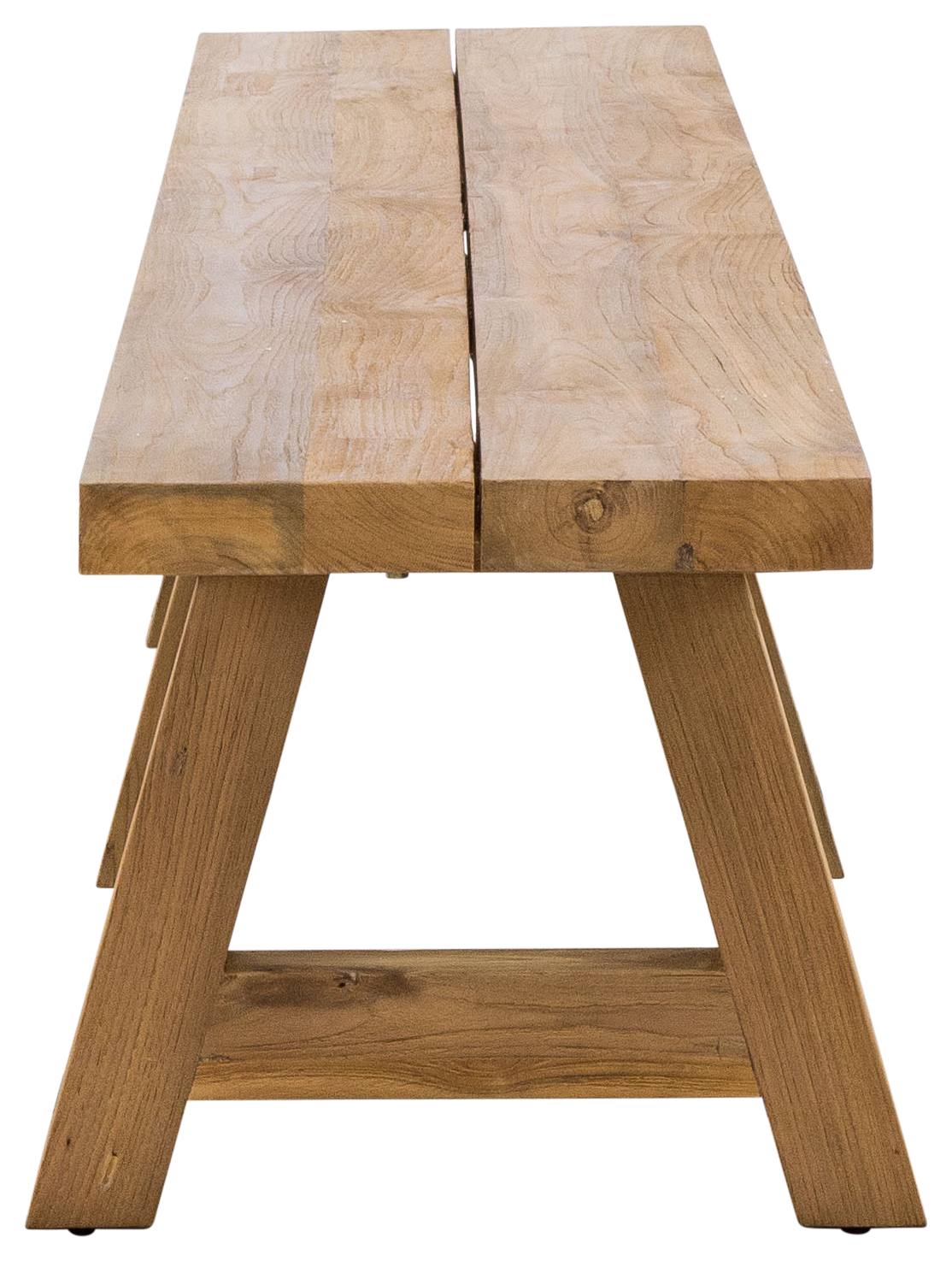 Navan 250cm Reclaimed Teak Bench, Raw