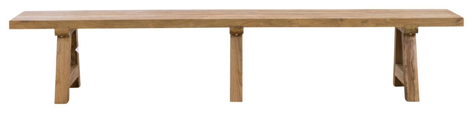 Navan 250cm Reclaimed Teak Bench, Raw