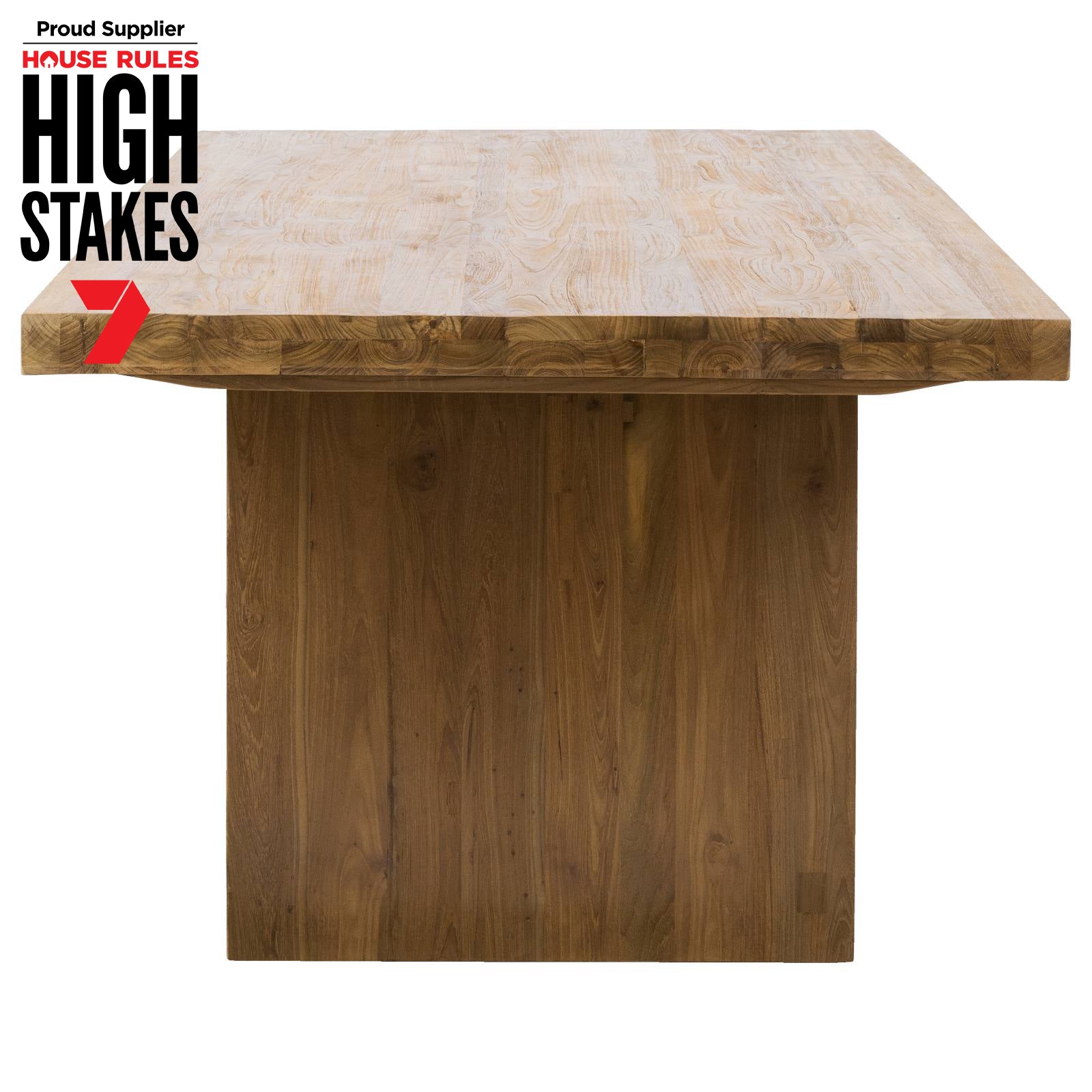 Ballina 250cm Recycled Teak Dining Table Natural