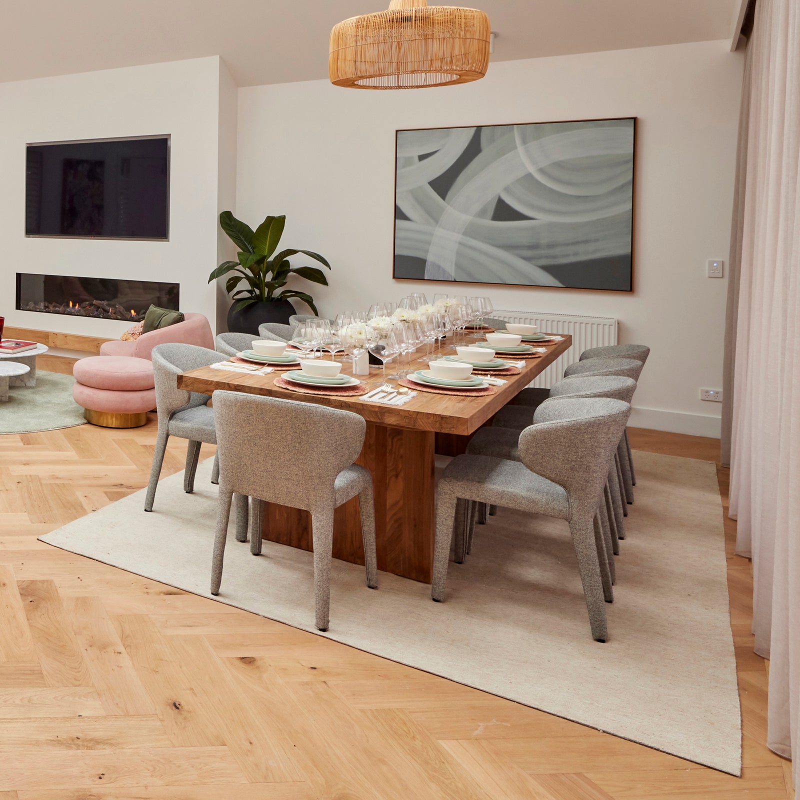 Ballina Recycled Teak 300cm Dining Table Natural