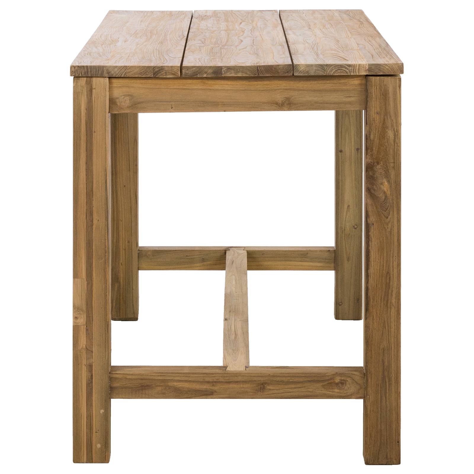 Camira 150cm Reclaimed Teak Bar Table, Natural