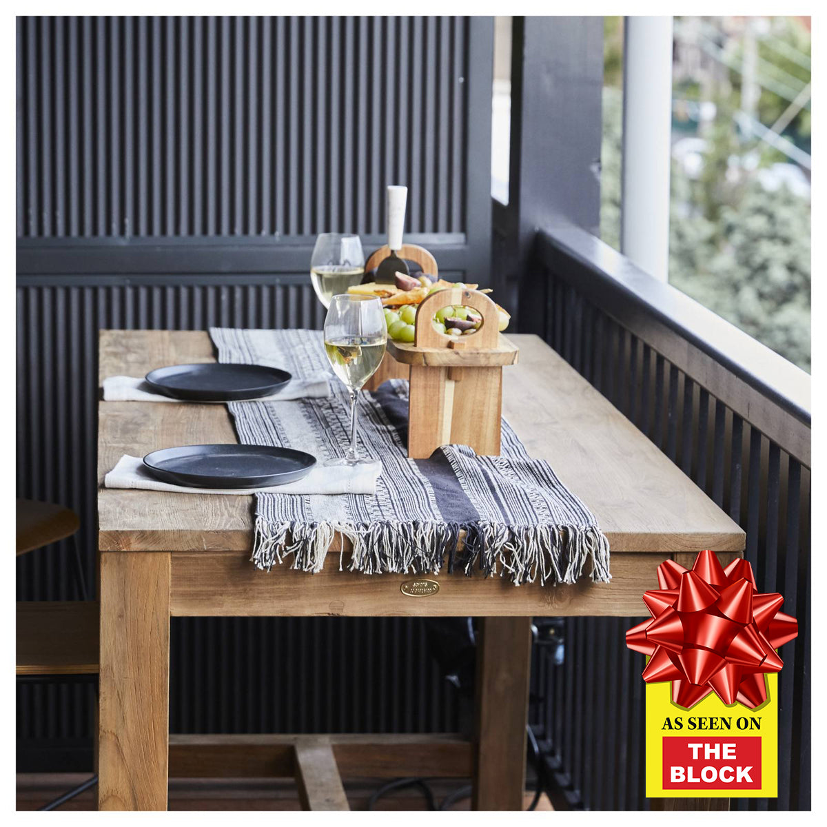 Camira 150cm Reclaimed Teak Bar Table, Natural