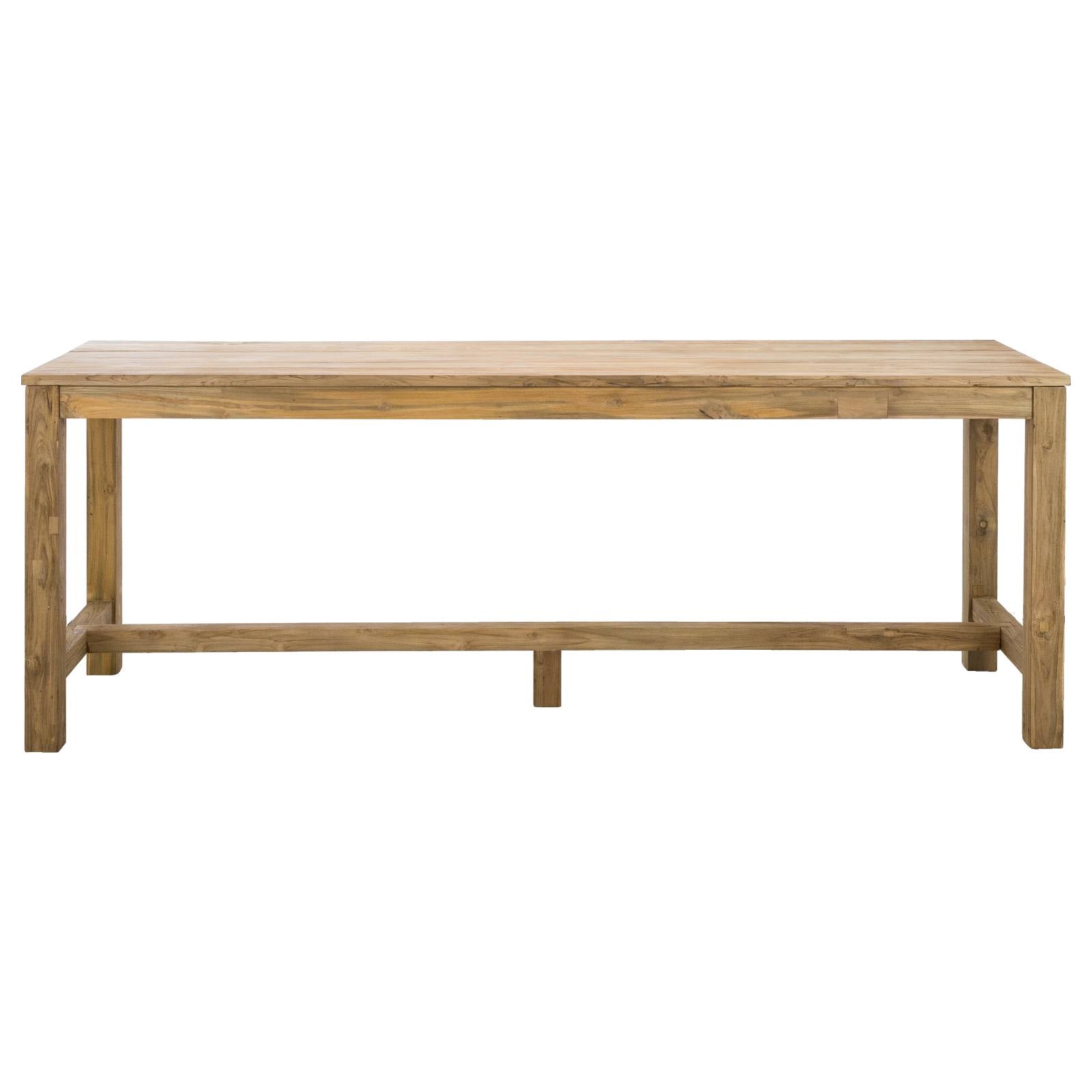 Camira 250cm Reclaimed Teak Bar Table, Natural