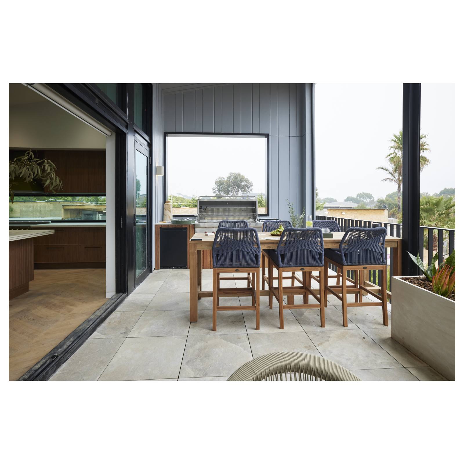 Camira 250cm Reclaimed Teak Bar Table, Natural