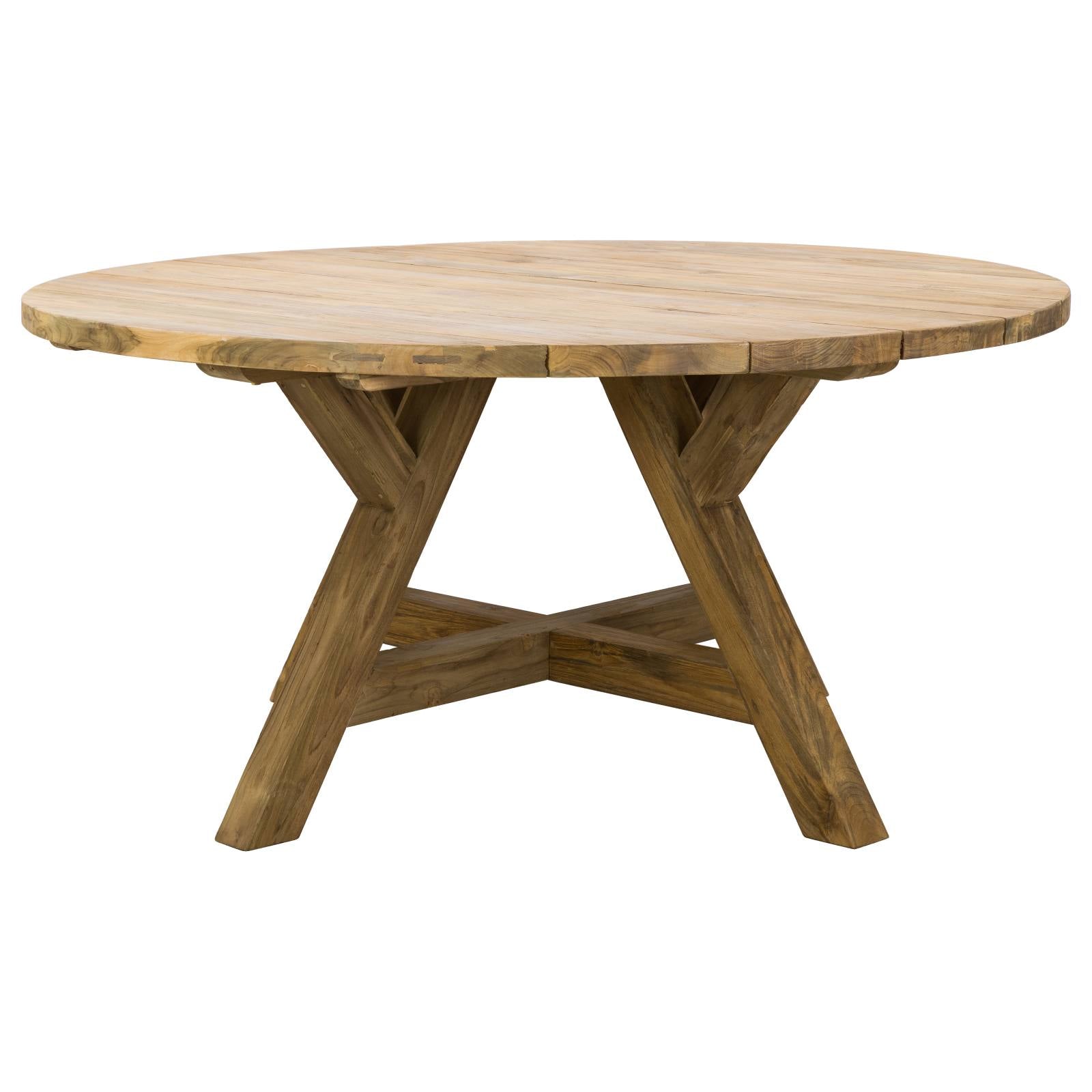 Jalta Round Reclaimed Teak Dining Table Natural