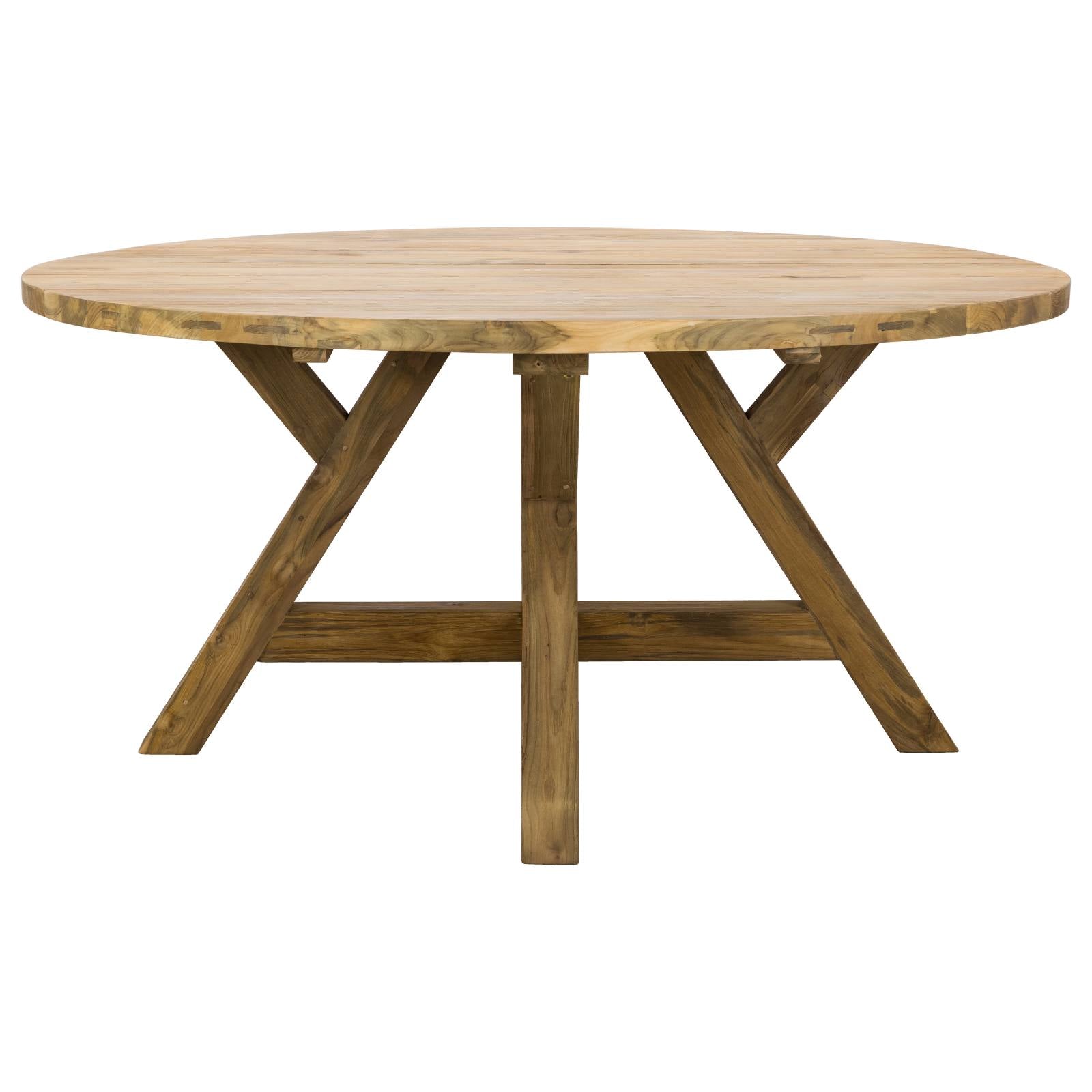 Jalta Round Reclaimed Teak Dining Table Natural