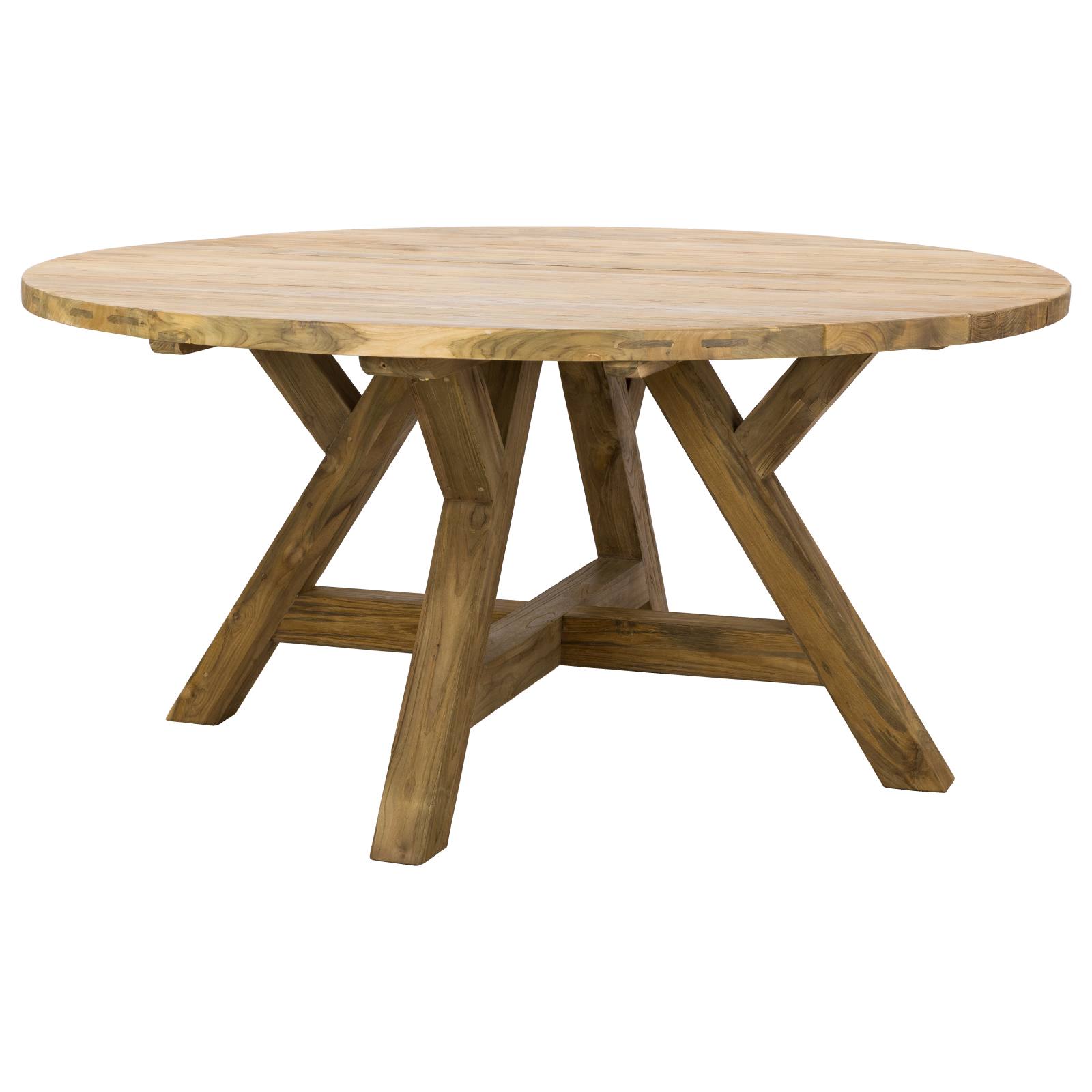 Jalta Round Reclaimed Teak Dining Table Natural