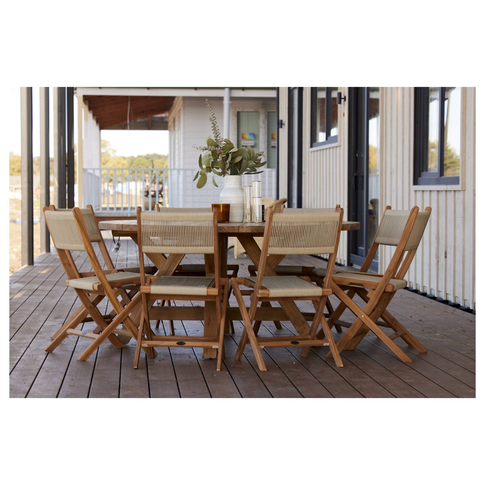 Jalta Round Reclaimed Teak Dining Table Natural