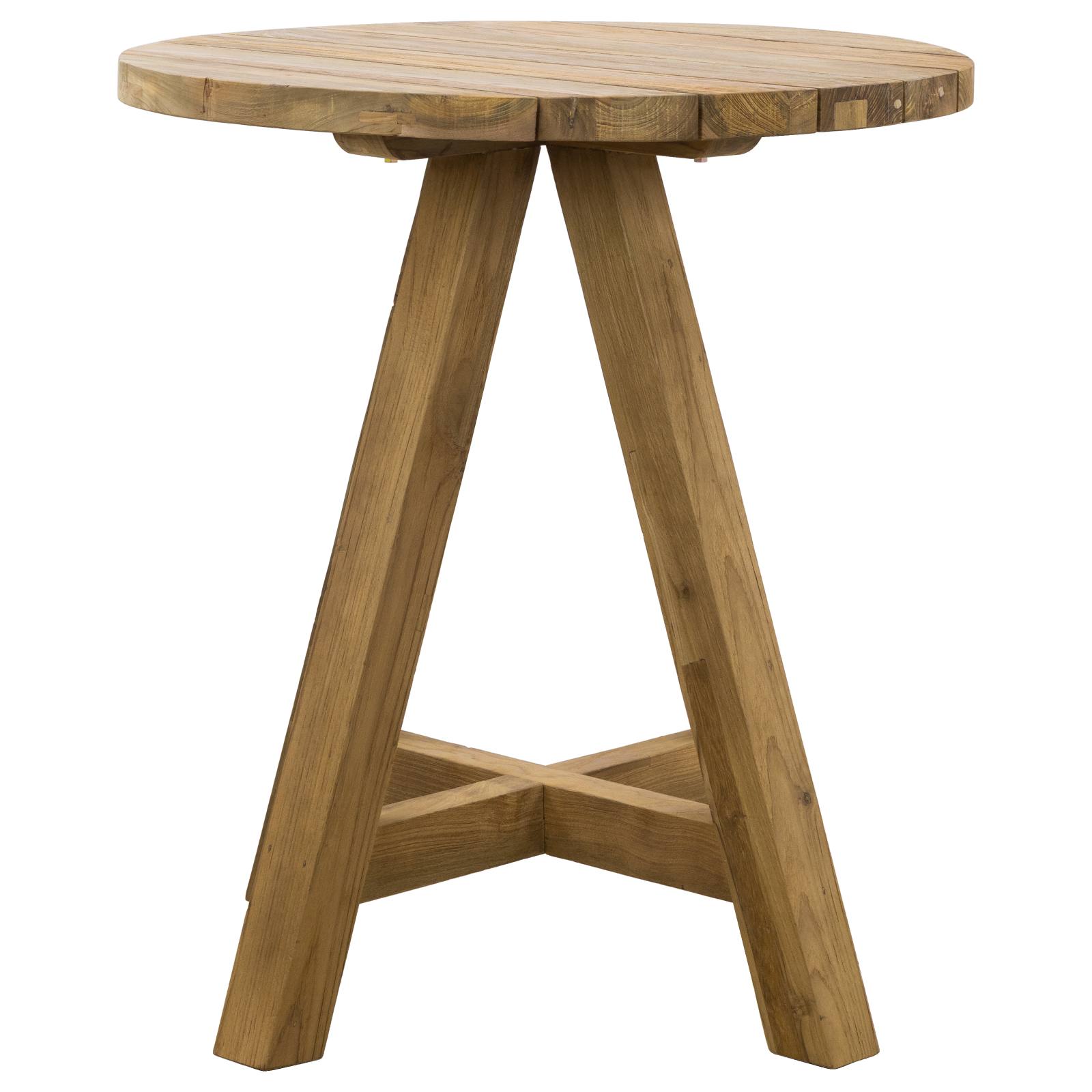 Jalta 80cm Round Reclaimed Teak Bar Table
