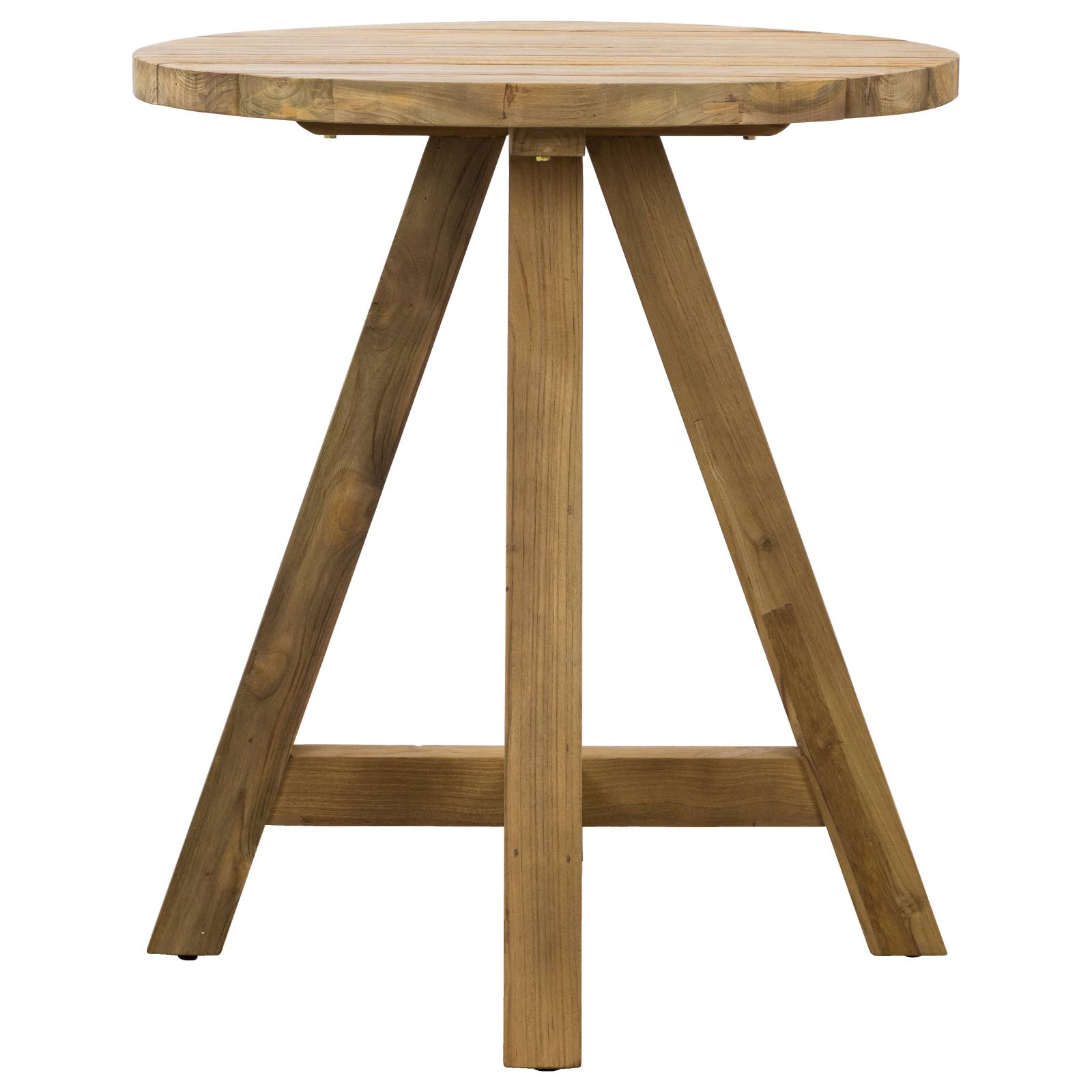 Jalta 80cm Round Reclaimed Teak Bar Table