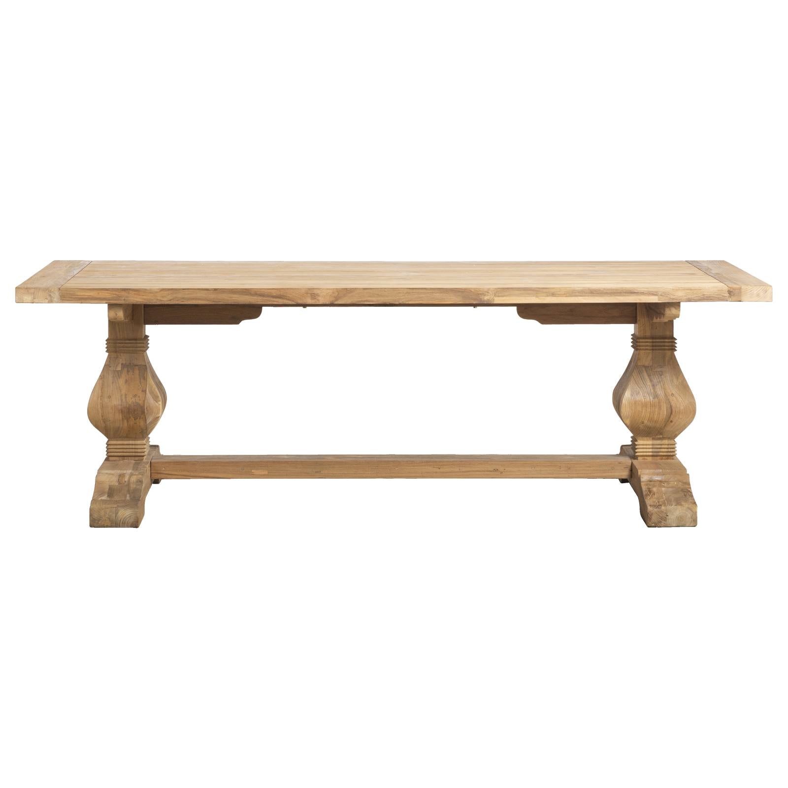Paxton 240cm Reclaimed Teak Dining Table Natural