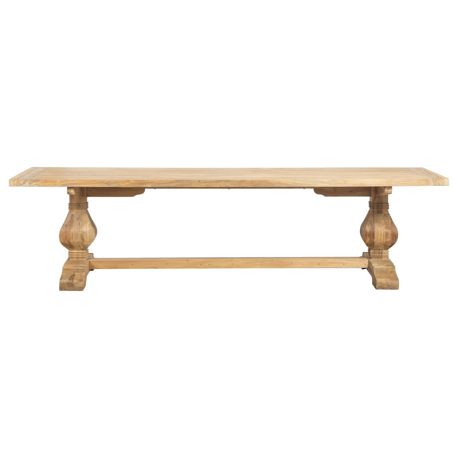 Paxton 300cm Reclaimed Teak Dining Table Natural