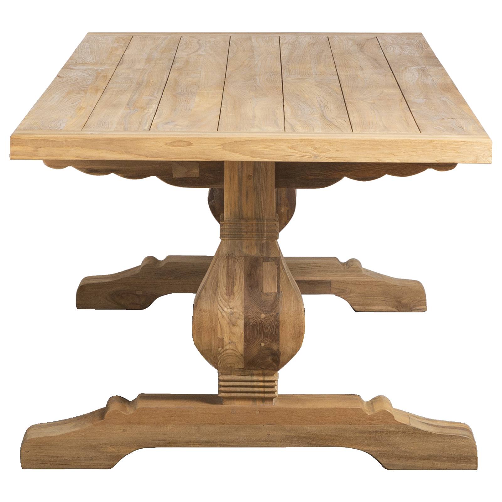 Paxton 300cm Reclaimed Teak Dining Table Natural