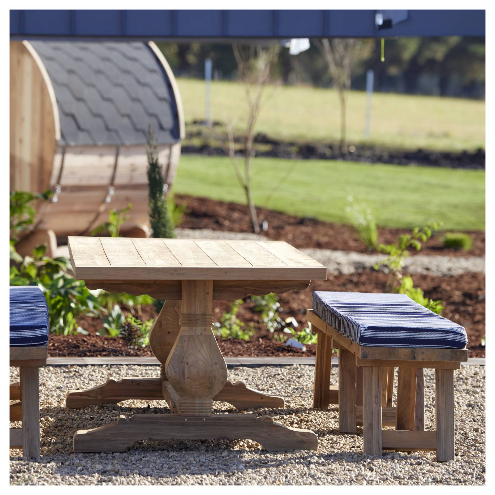 Paxton 300cm Reclaimed Teak Dining Table Natural