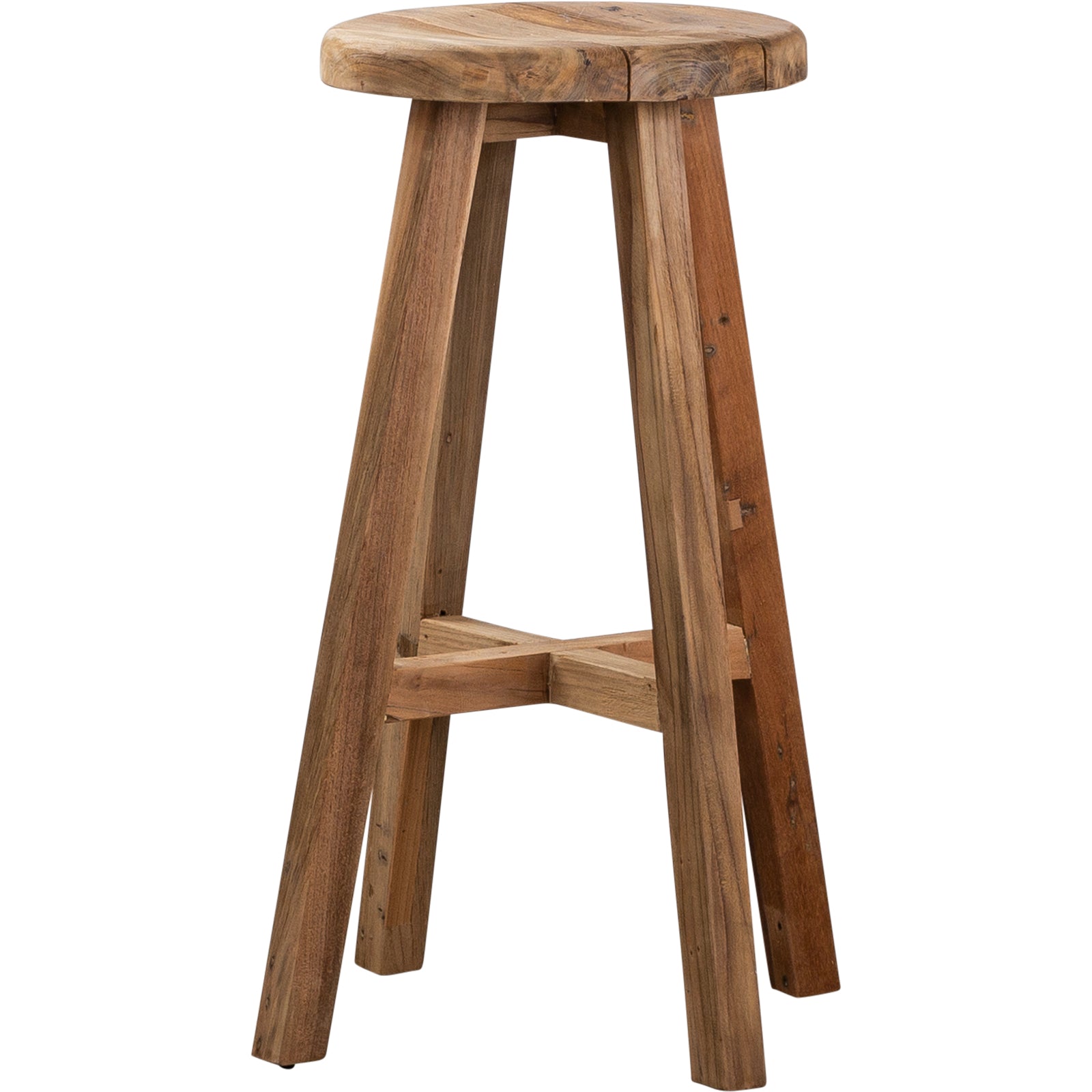 Gatos Recycled Teak Natural Bar Stool
