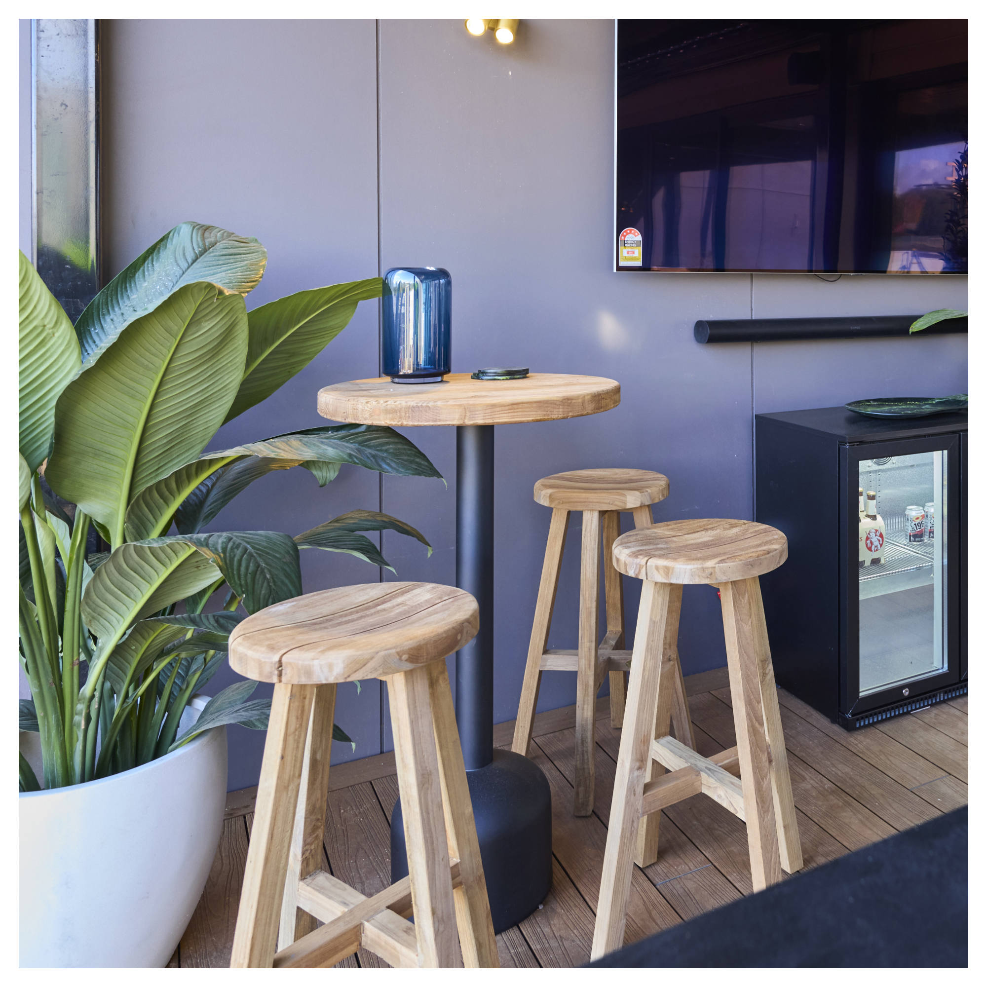 Gatos Recycled Teak Natural Bar Stool