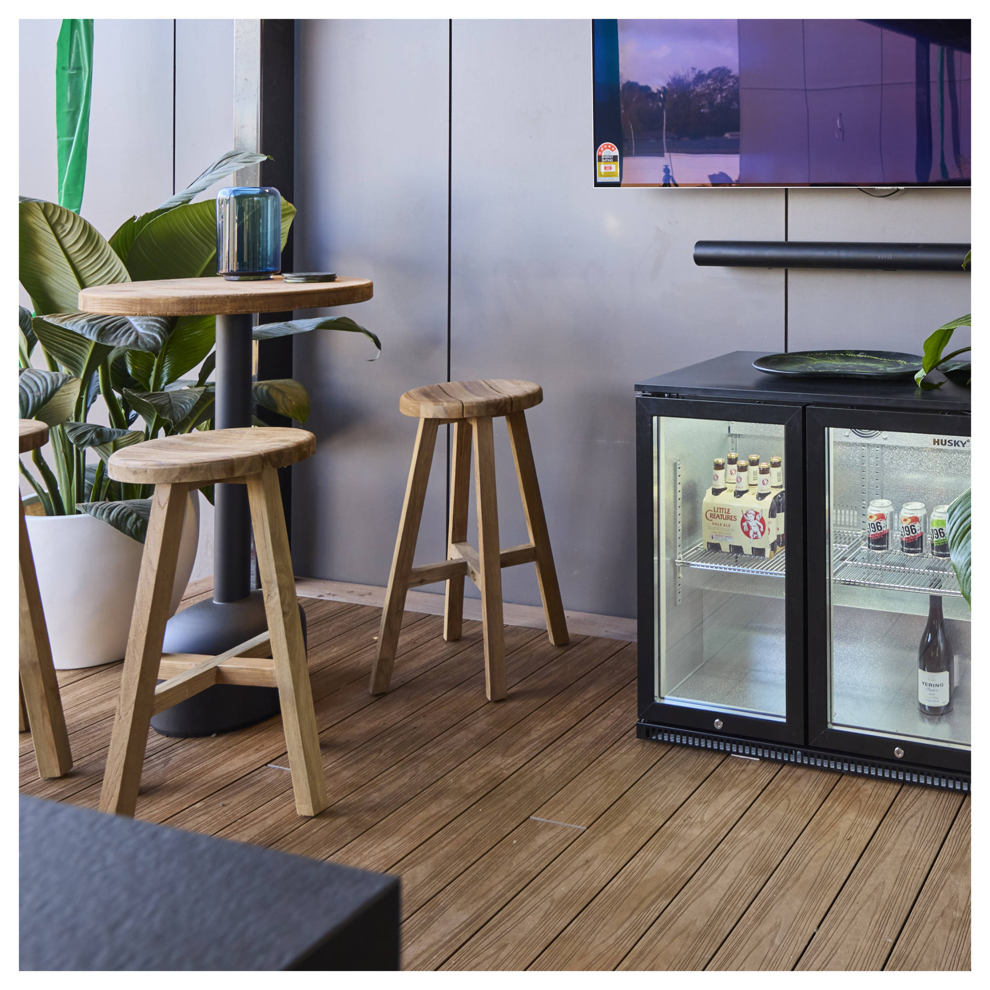 Gatos Recycled Teak Natural Bar Stool