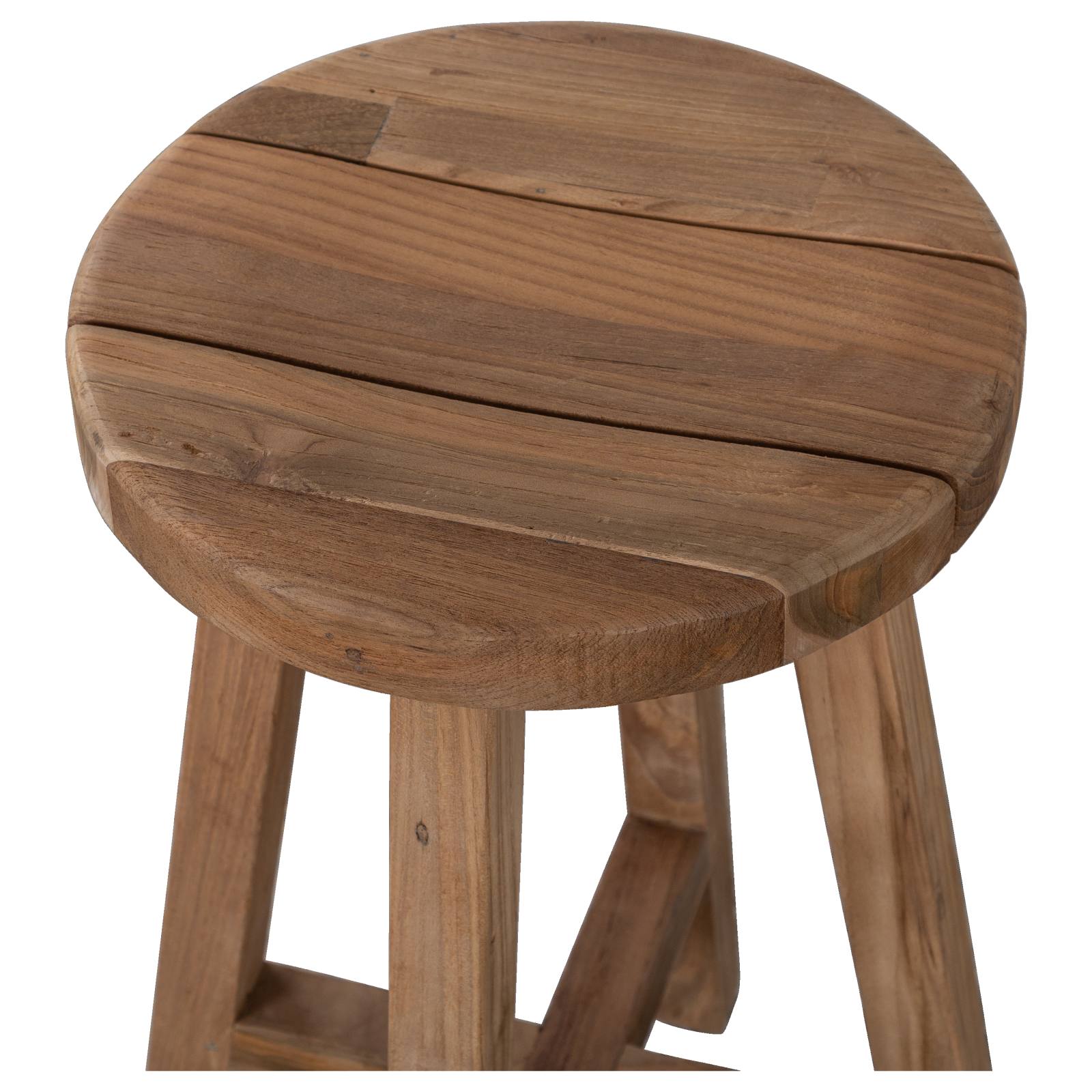 Gatos Recycled Teak Natural Counter Stool